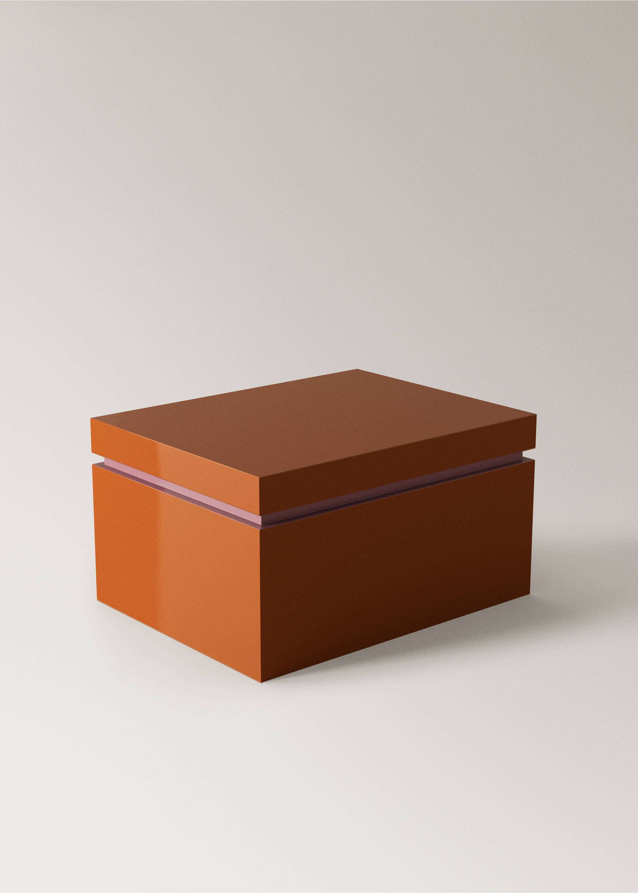 Two-tone wooden box - Details of the article 1, Brown. Ref: 37044082-00.