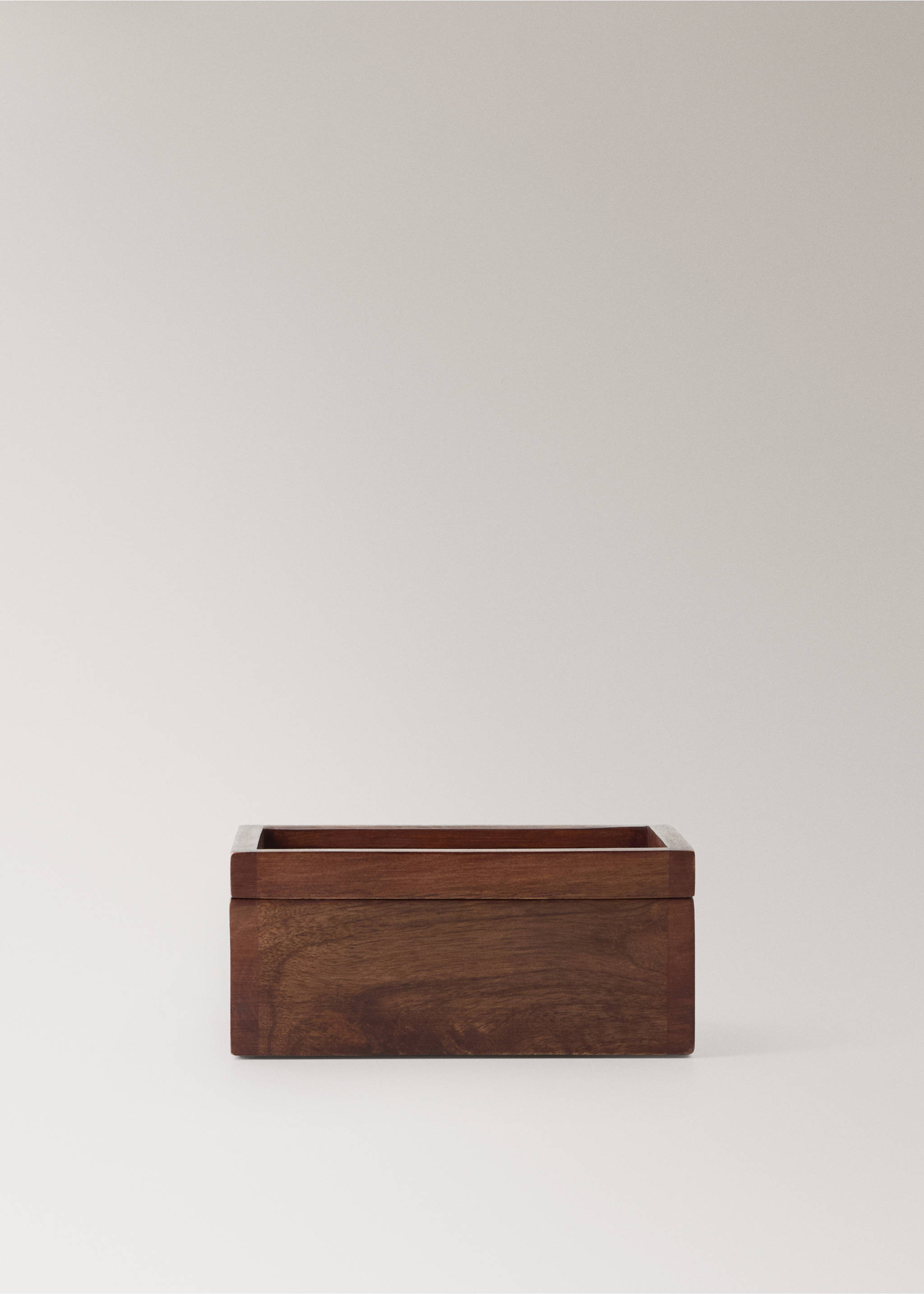 Small square wooden box - Article without model, Brown. Ref: 37044085-00.