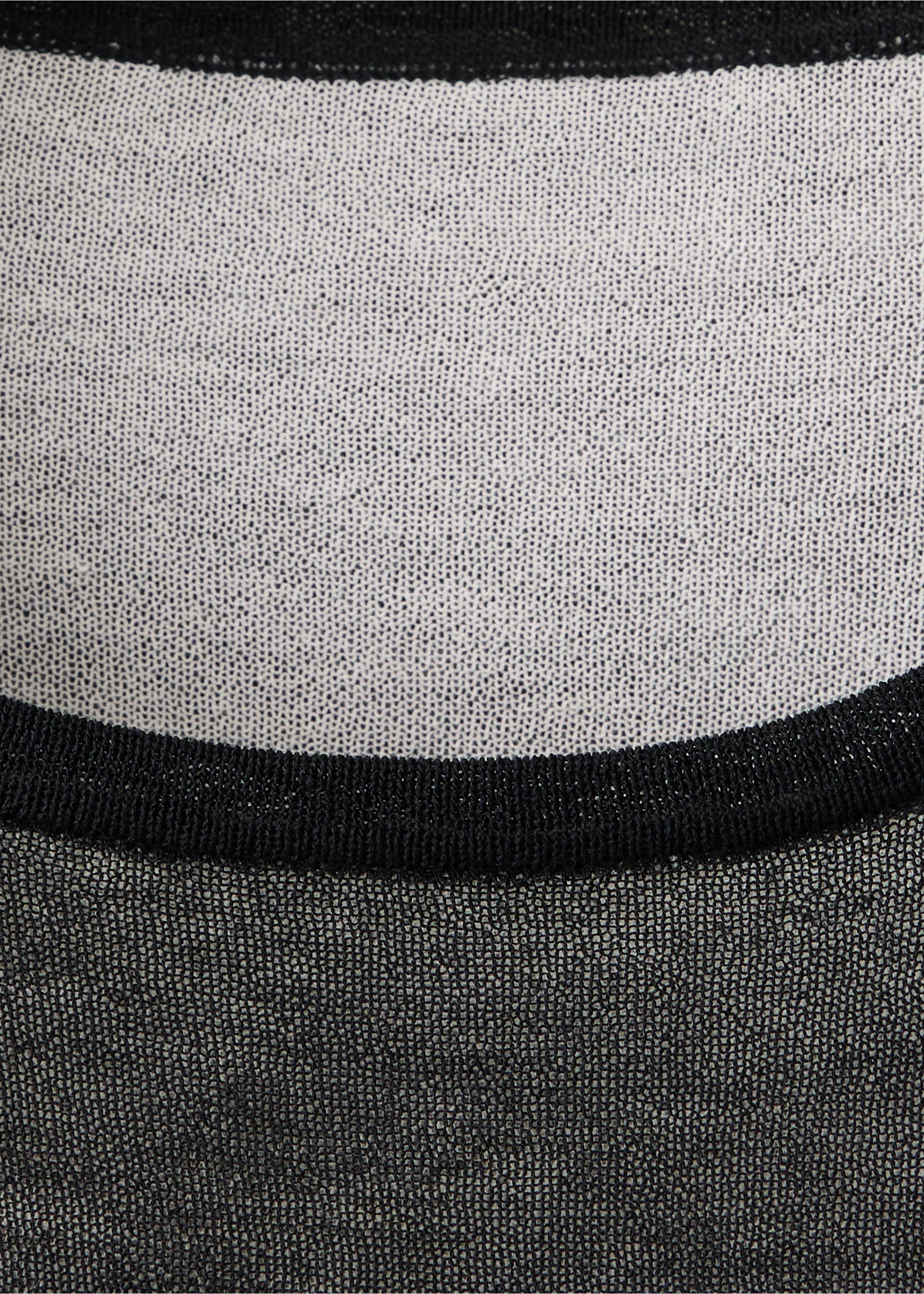 Short-sleeved combined sweater - Details of the article 8, Black. Ref: 37044086-00.