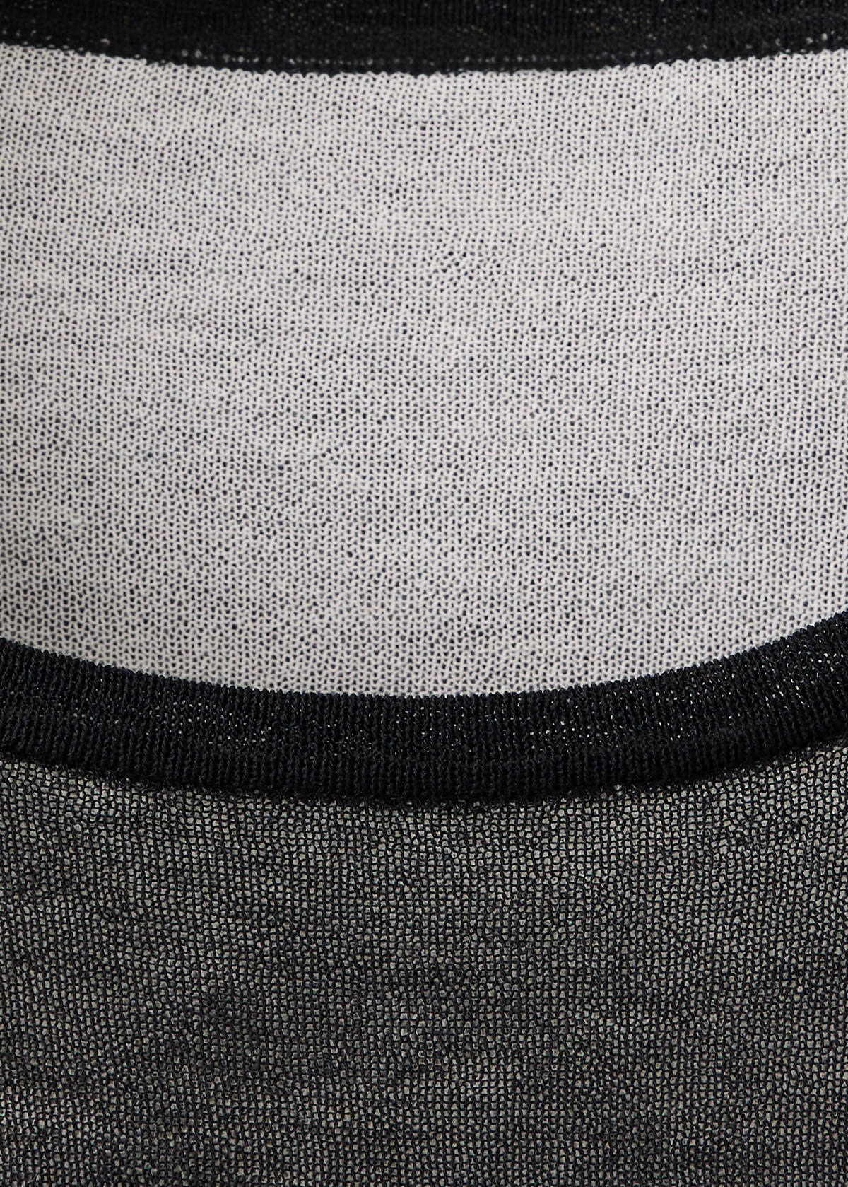 Short-sleeved combined sweater — Black
