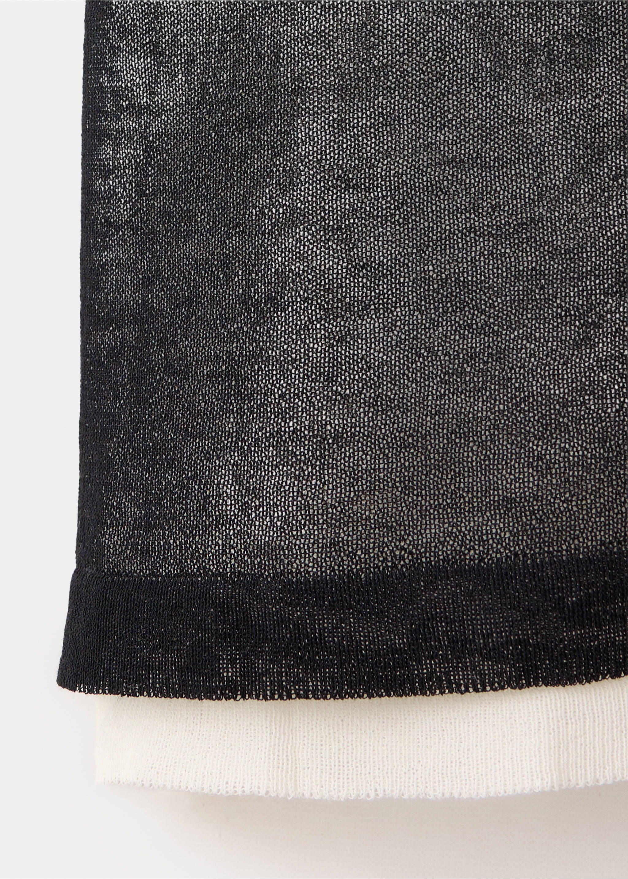 Short-sleeved combined sweater - Details of the article 0, Black. Ref: 37044086-00.
