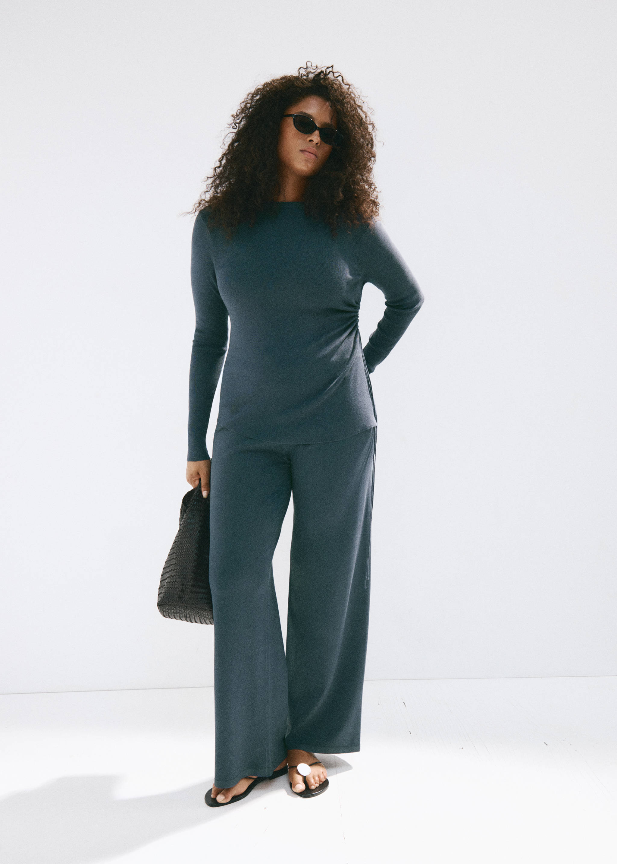 Ruched fine-knit sweater - Details of the article 6