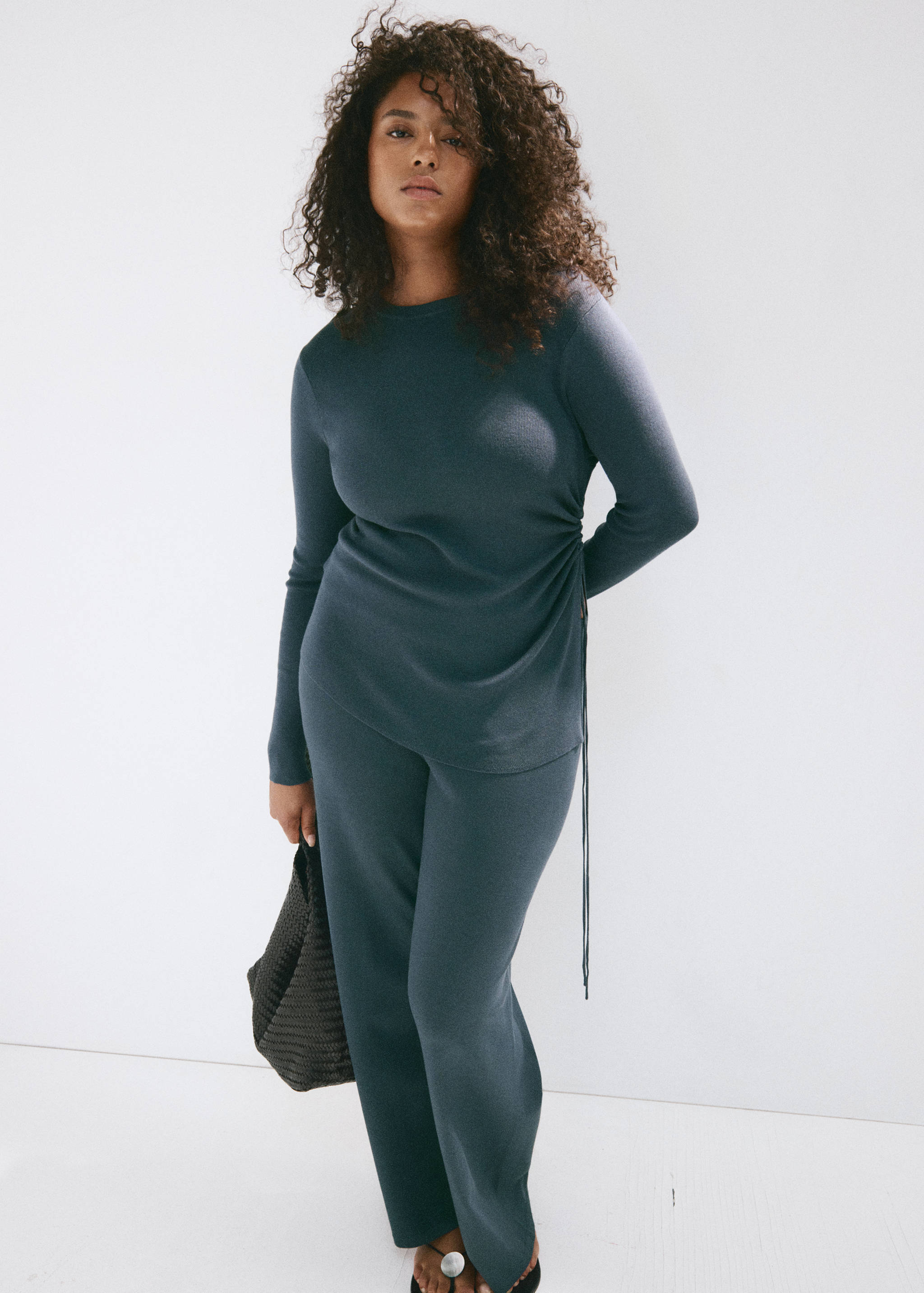 Ruched fine-knit sweater - Details of the article 5