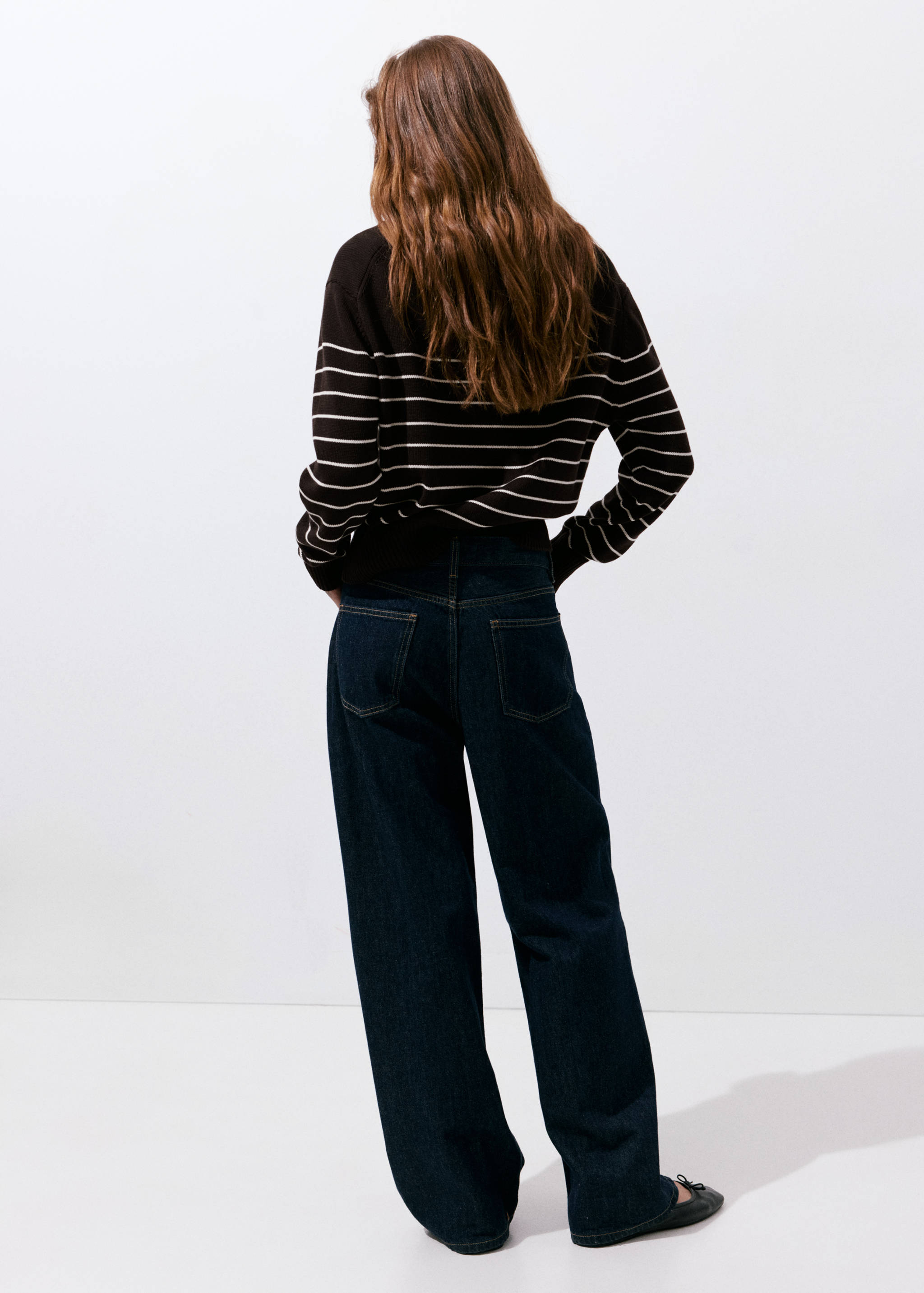 Pull-over zippé rayures - Verso de l’article