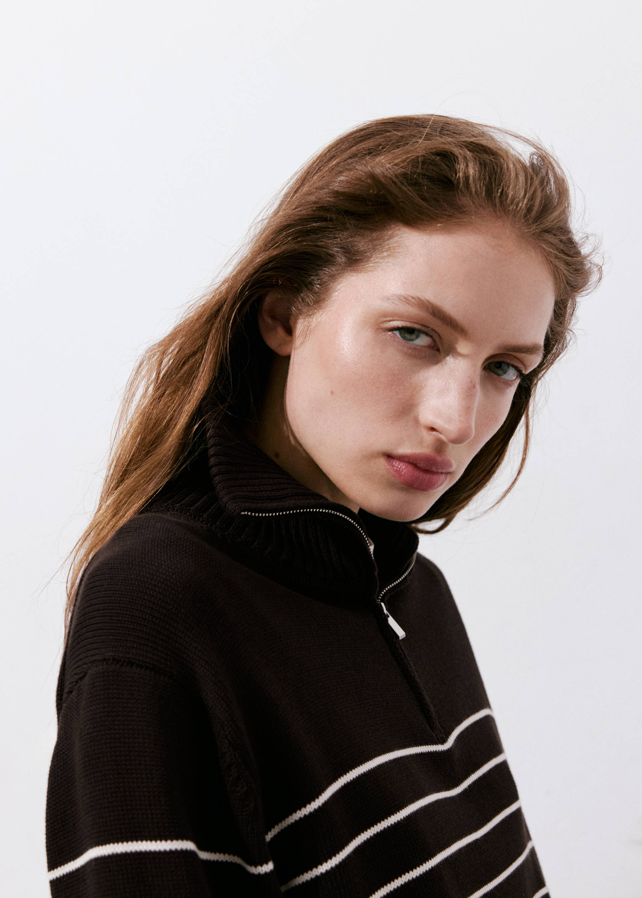 Pull-over zippé rayures - Détail de l'article 1
