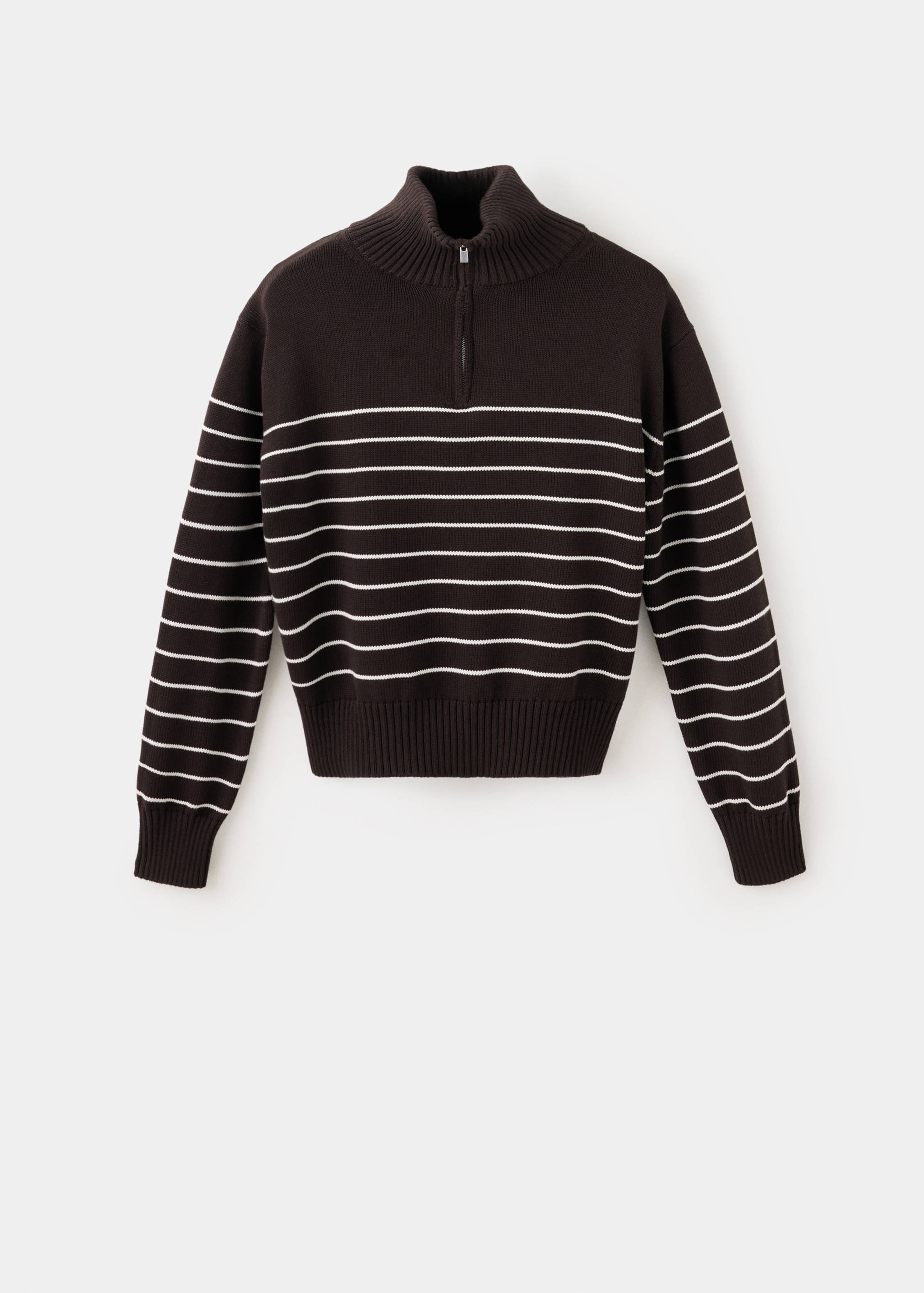 Pull-over zippé rayures - Article sans modèle