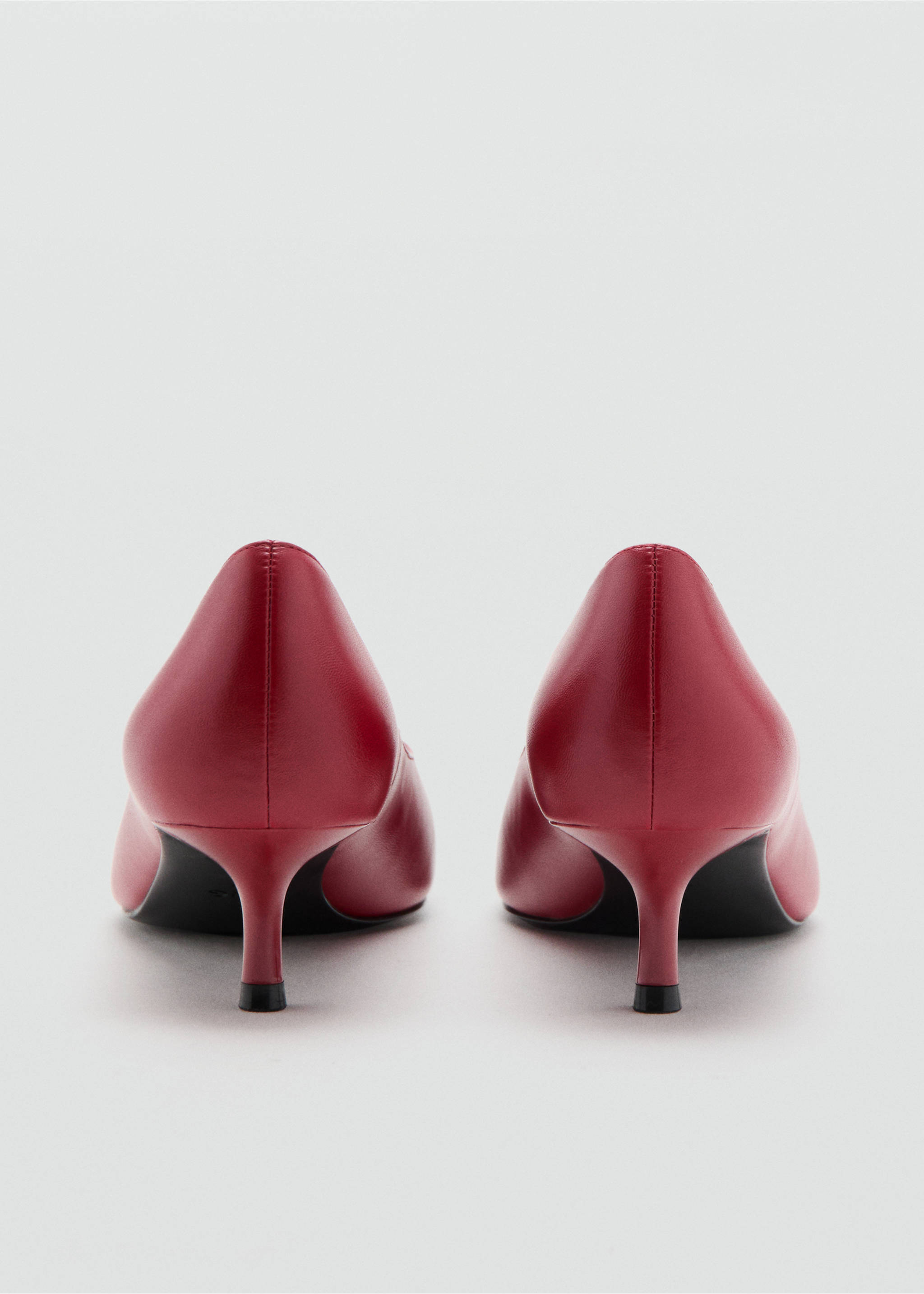 Kitten heel pointed toe shoe - Details of the article 1, Red. Ref: 37044091-00.