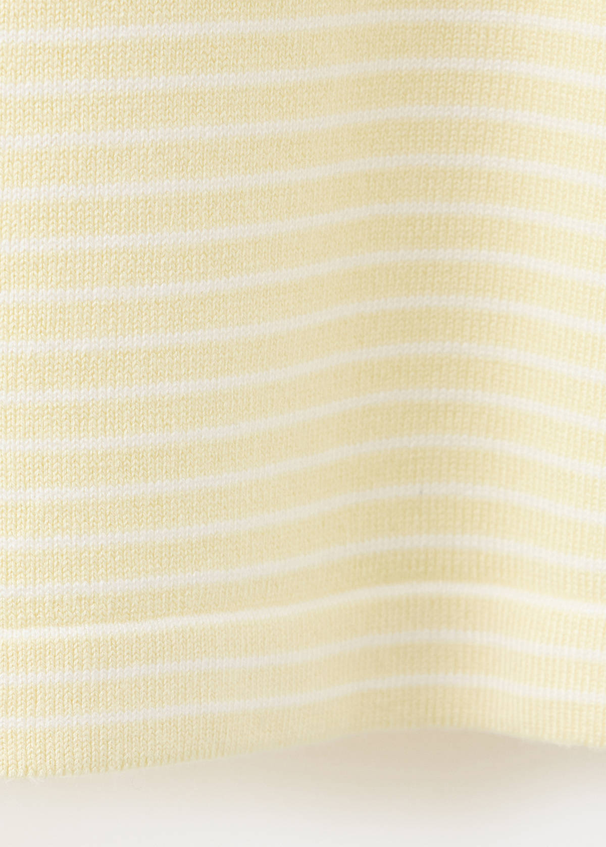 Striped fine knit sweater — Pastel Yellow