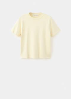 Striped fine knit sweater — Pastel Yellow 6