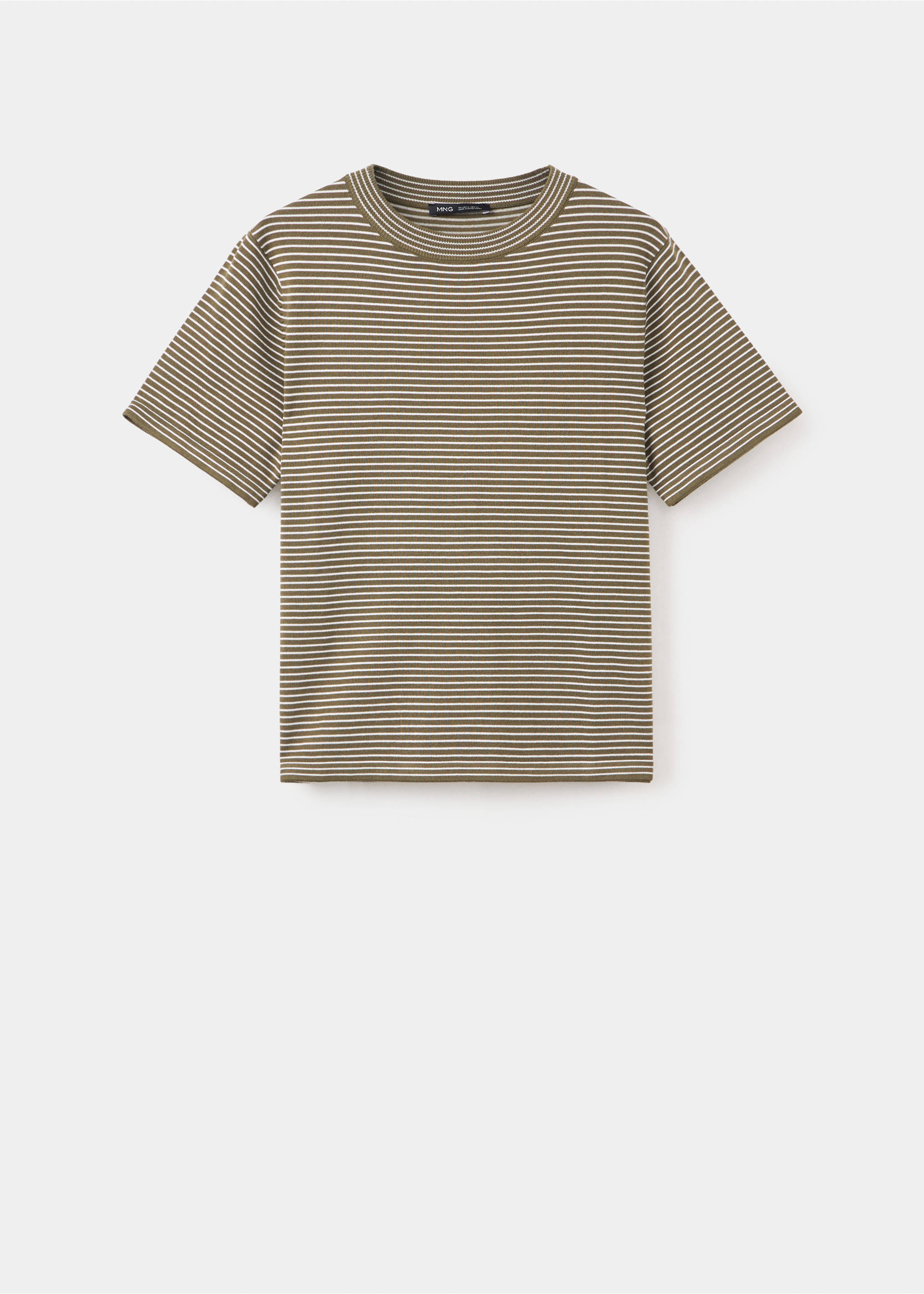 Striped fine knit sweater - Article without model, Khaki. Ref: 37044092-00.