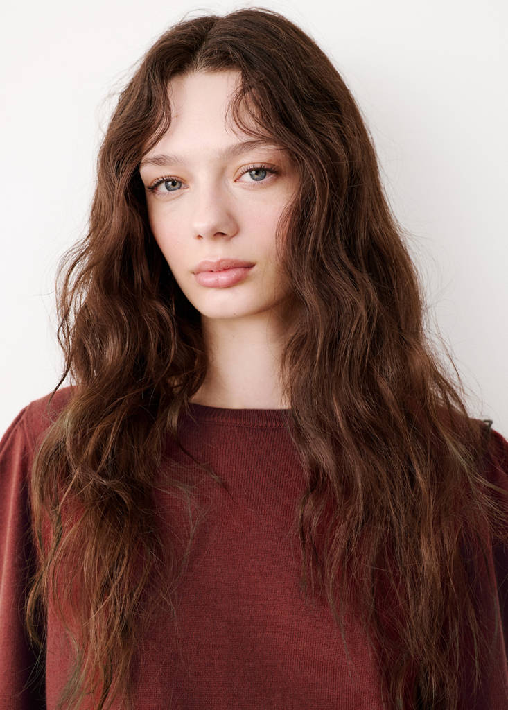 Ruched detail sweater — Burnt Orange