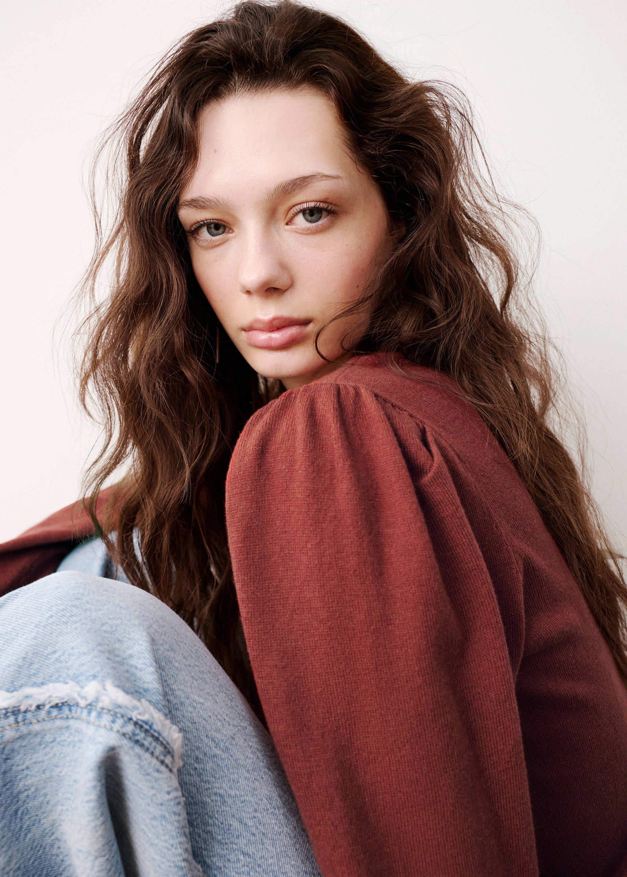 Fine-knit puff sleeve sweater - Details of the article 2