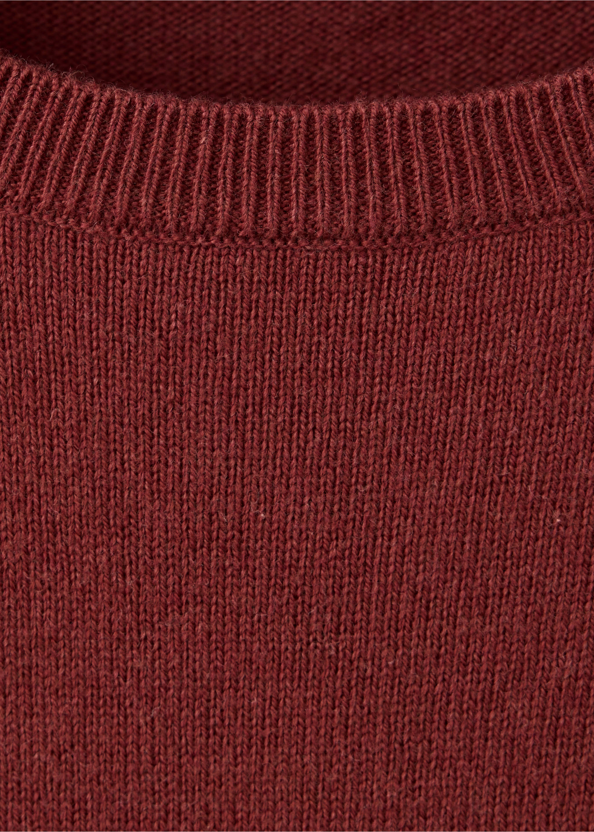 Fine-knit puff sleeve sweater - Details of the article 8, Burnt Orange. Ref: 37044096-00.