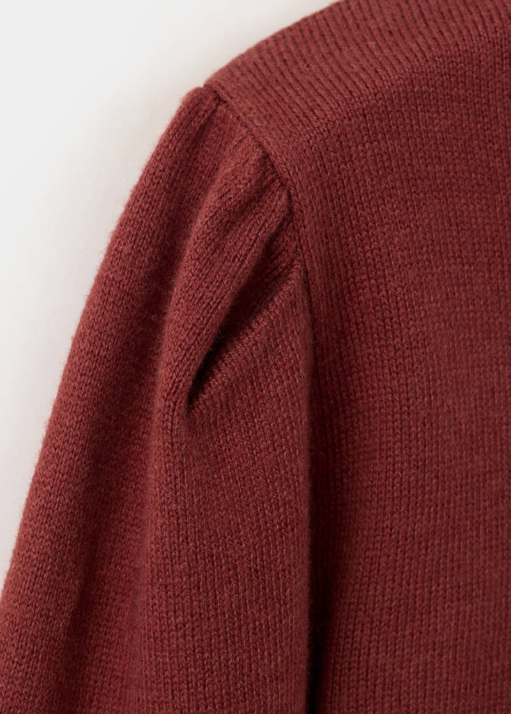 Ruched detail sweater — Burnt Orange