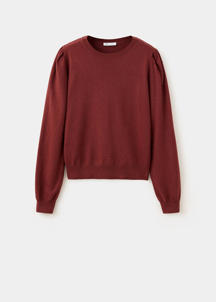 Ruched detail sweater — Burnt Orange
