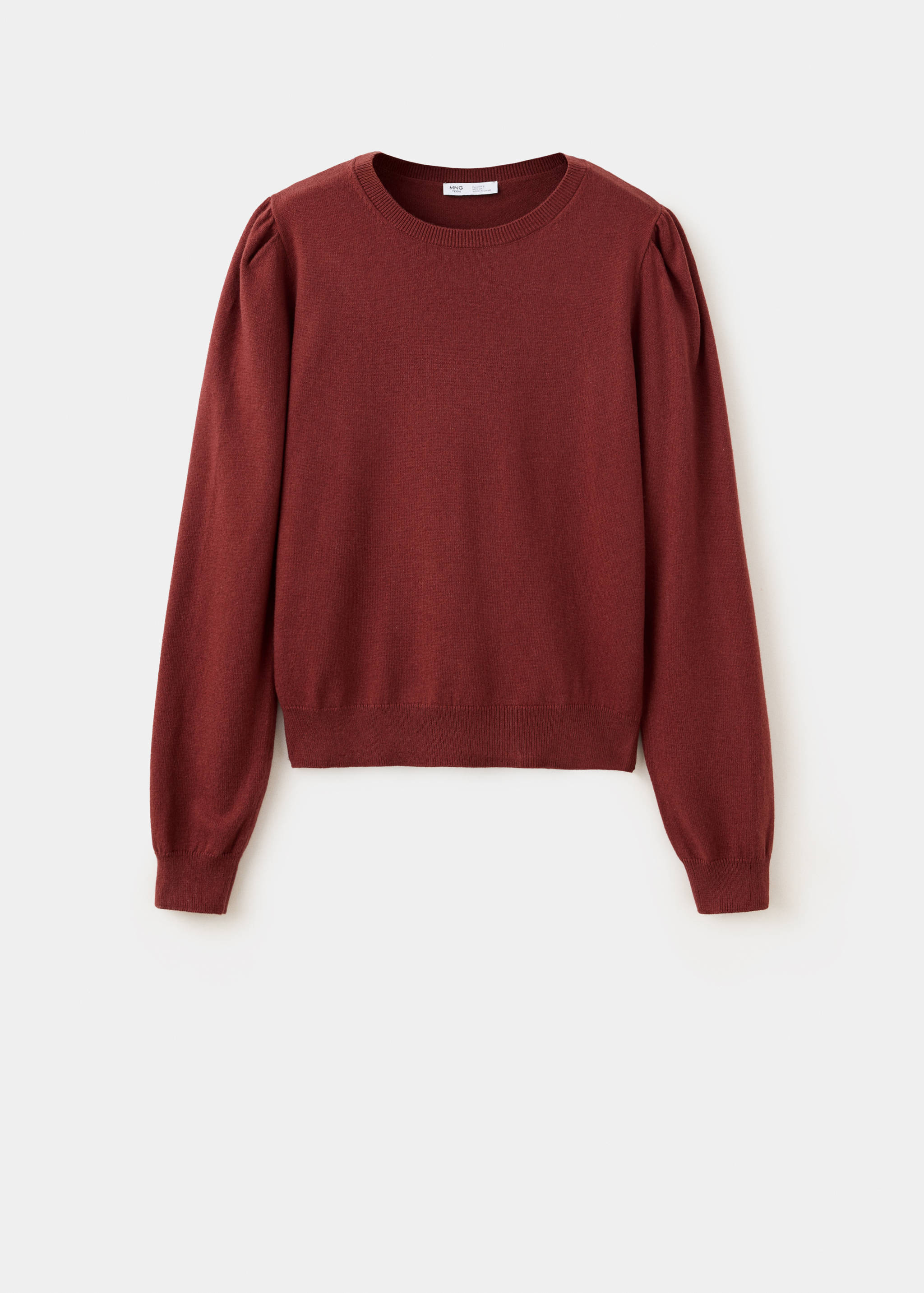 Fine-knit puff sleeve sweater - Article without model