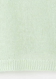 Fine-knit V-neck sweater — Mint Green 6