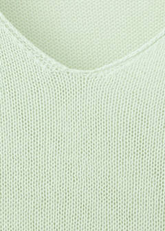 Fine-knit V-neck sweater — Mint Green 7