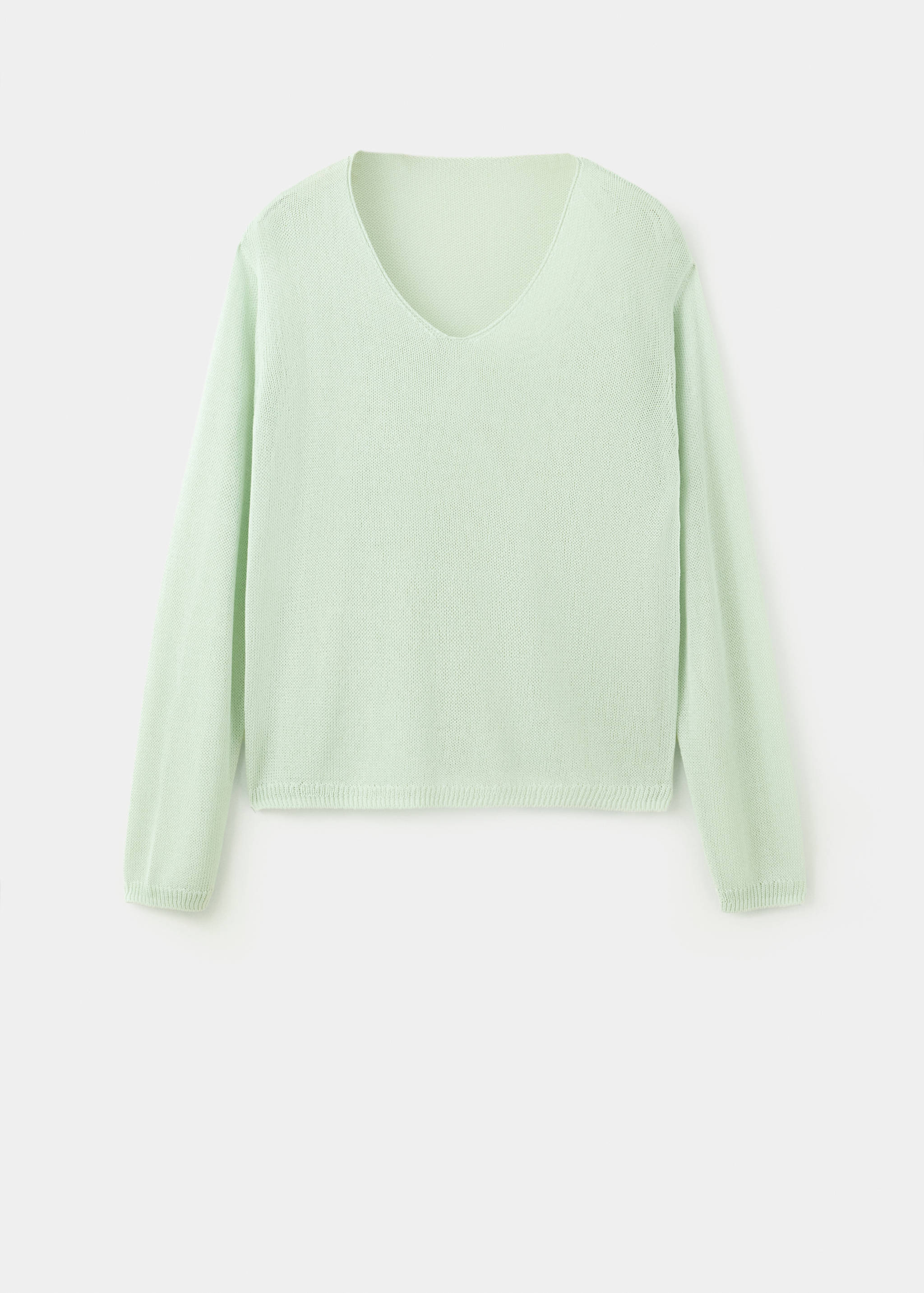 Fine-knit V-neck sweater - Article without model