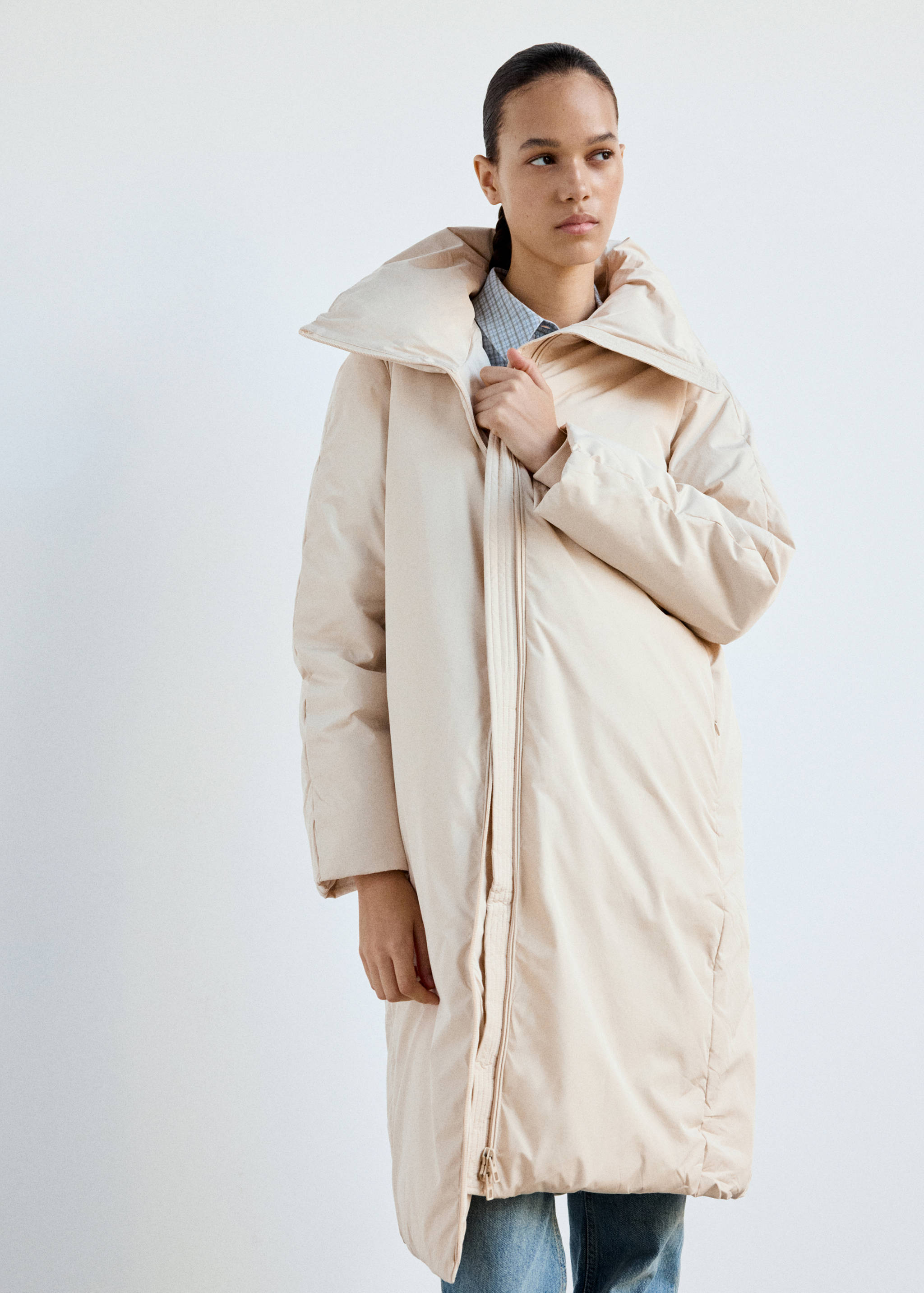 Long padded anorak - Medium plane