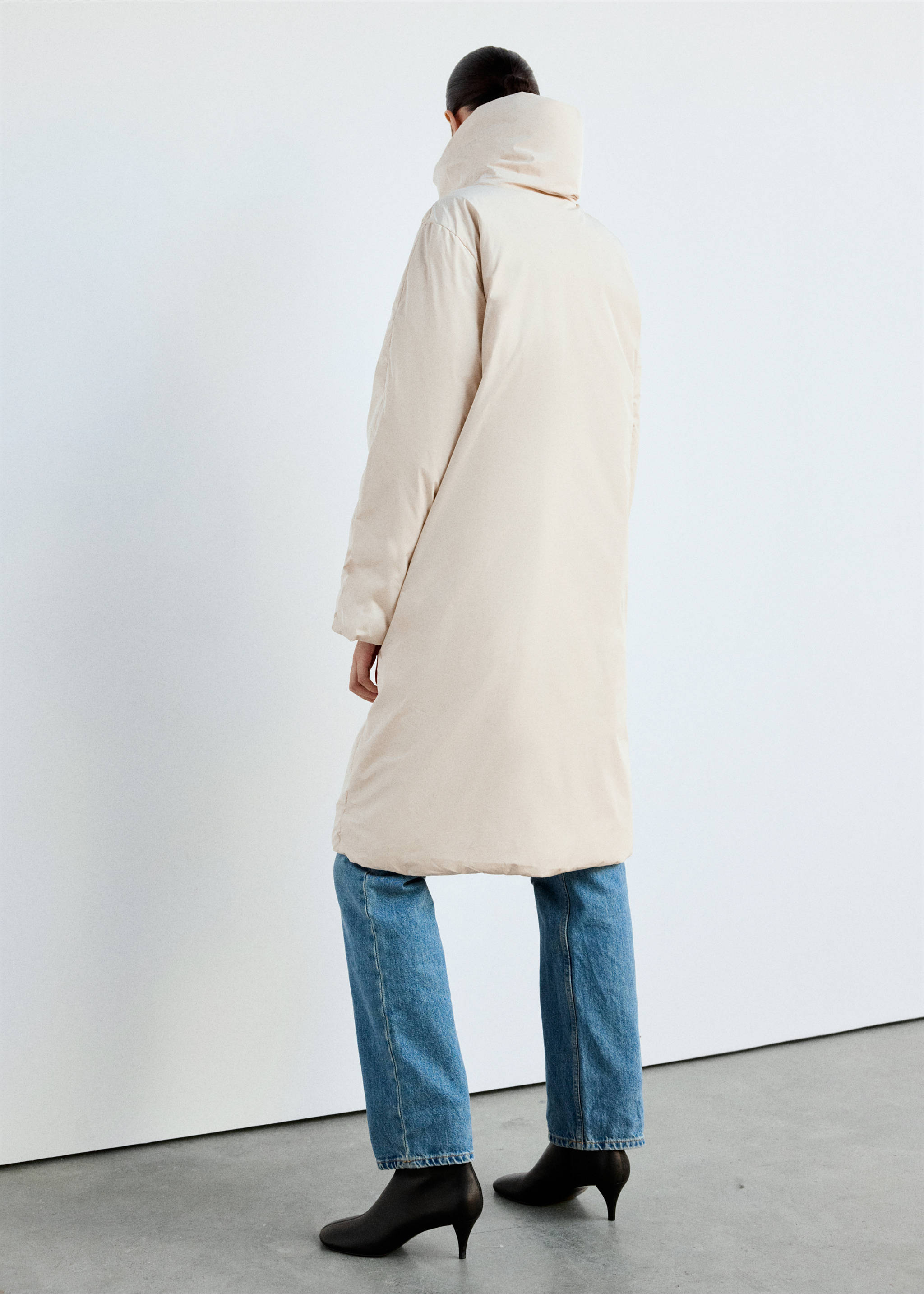 Long padded anorak - Reverse of the article, Off White. Ref: 37044102-00.