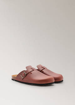 Leather clog shoes — Brown 1