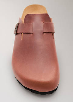 Leather clog shoes — Brown 3