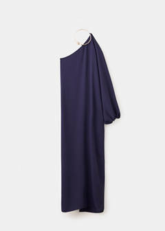 Asymmetric dress with necklace — Blue 5