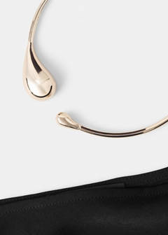Asymmetric dress with necklace — Black 6
