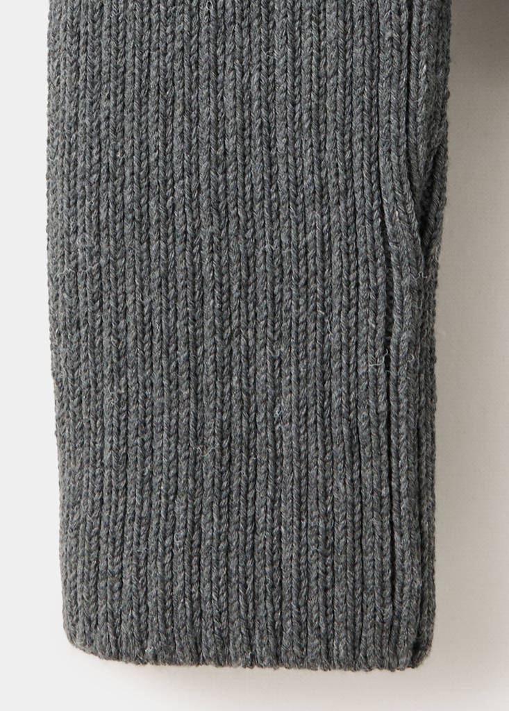 Ribbed duffle cardigan — Grey