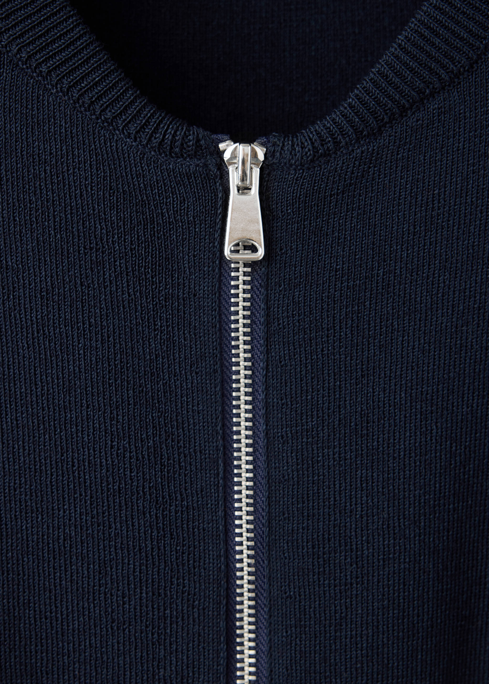 Contrasting ribbed cardigan - Details of the article 8