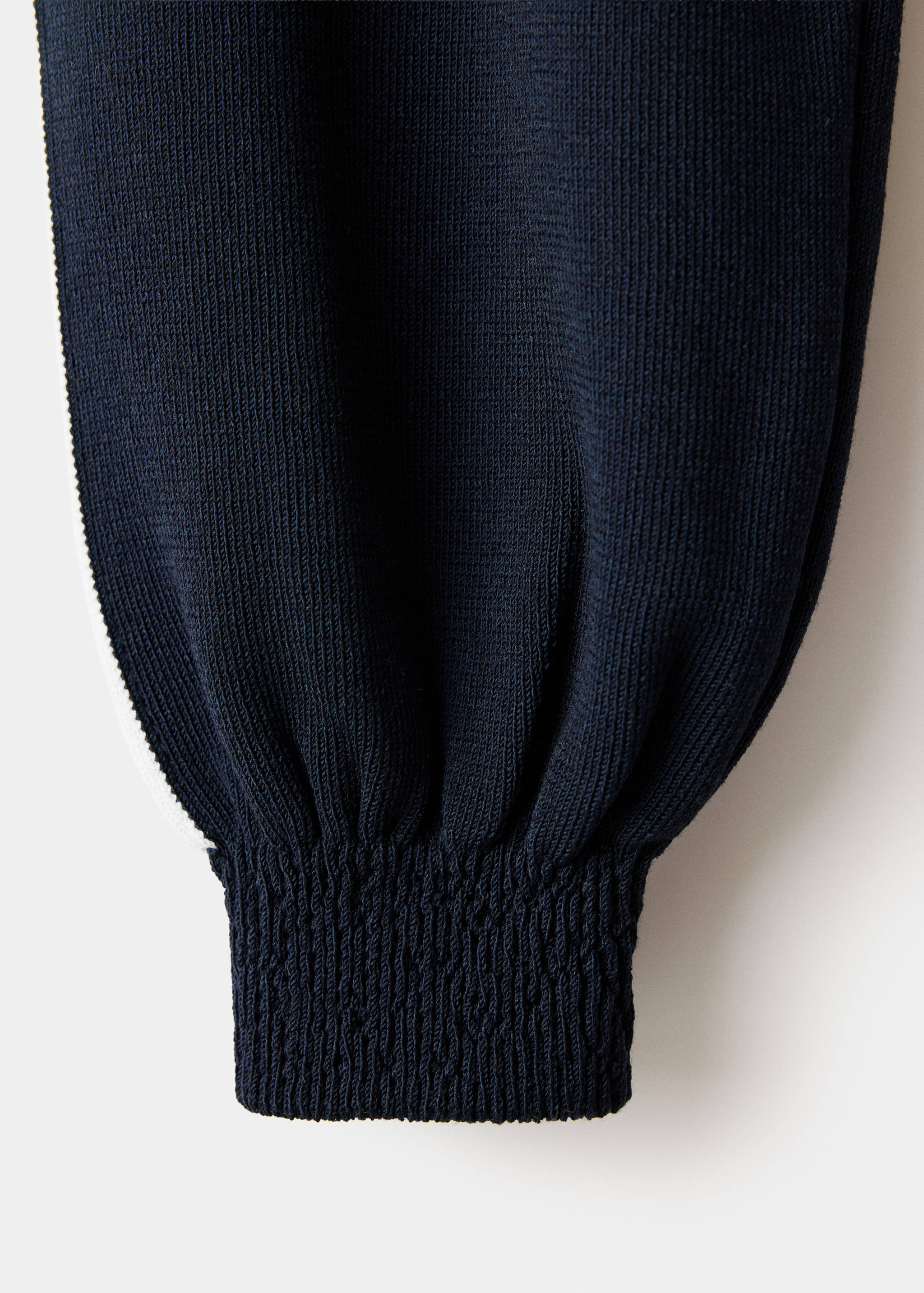 Contrasting ribbed cardigan - Details of the article 0