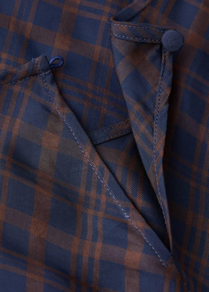 Halter-check dress — Blue