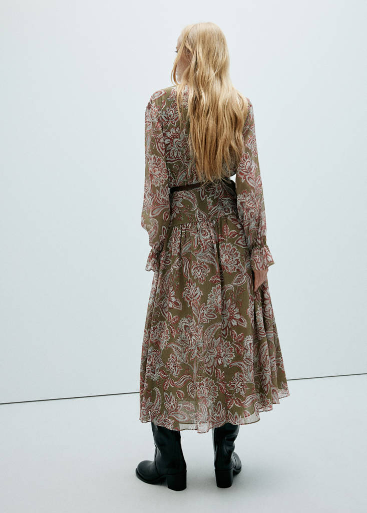 Flower print dress — Green