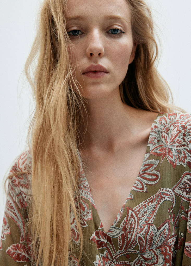 Flower print dress — Green