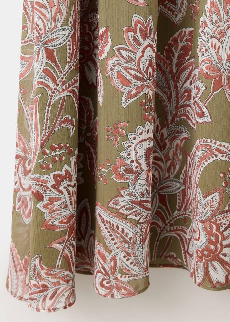 Flower print dress — Green