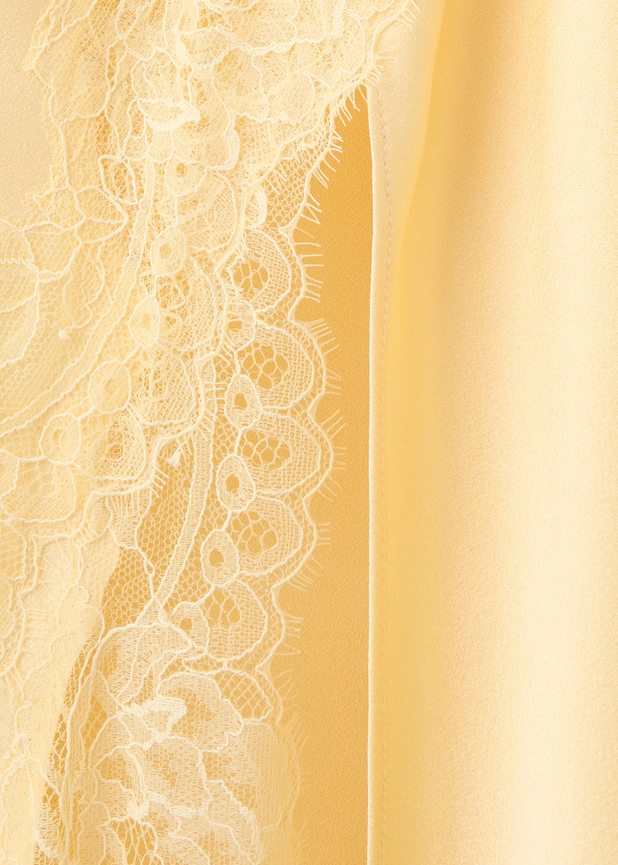 Robe asymétrique satinée détails dentelle - Détail de l'article 0