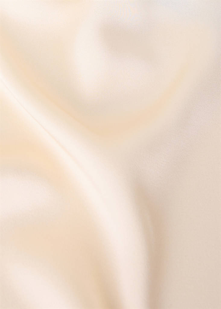 Satin dress with guipure detail — Ecru