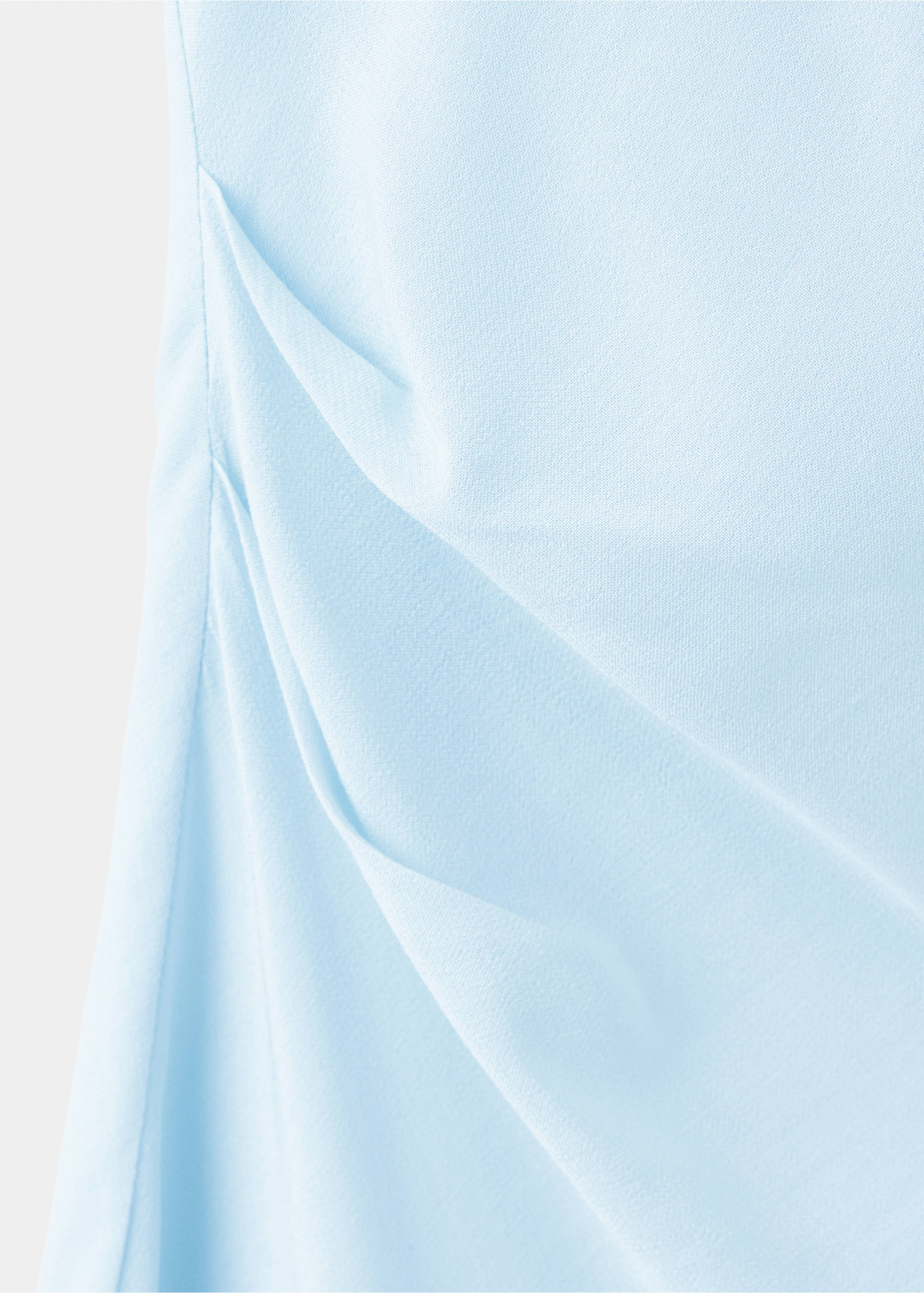 Draped halter dress - Details of the article 0, Sky Blue. Ref: 37044119-00.