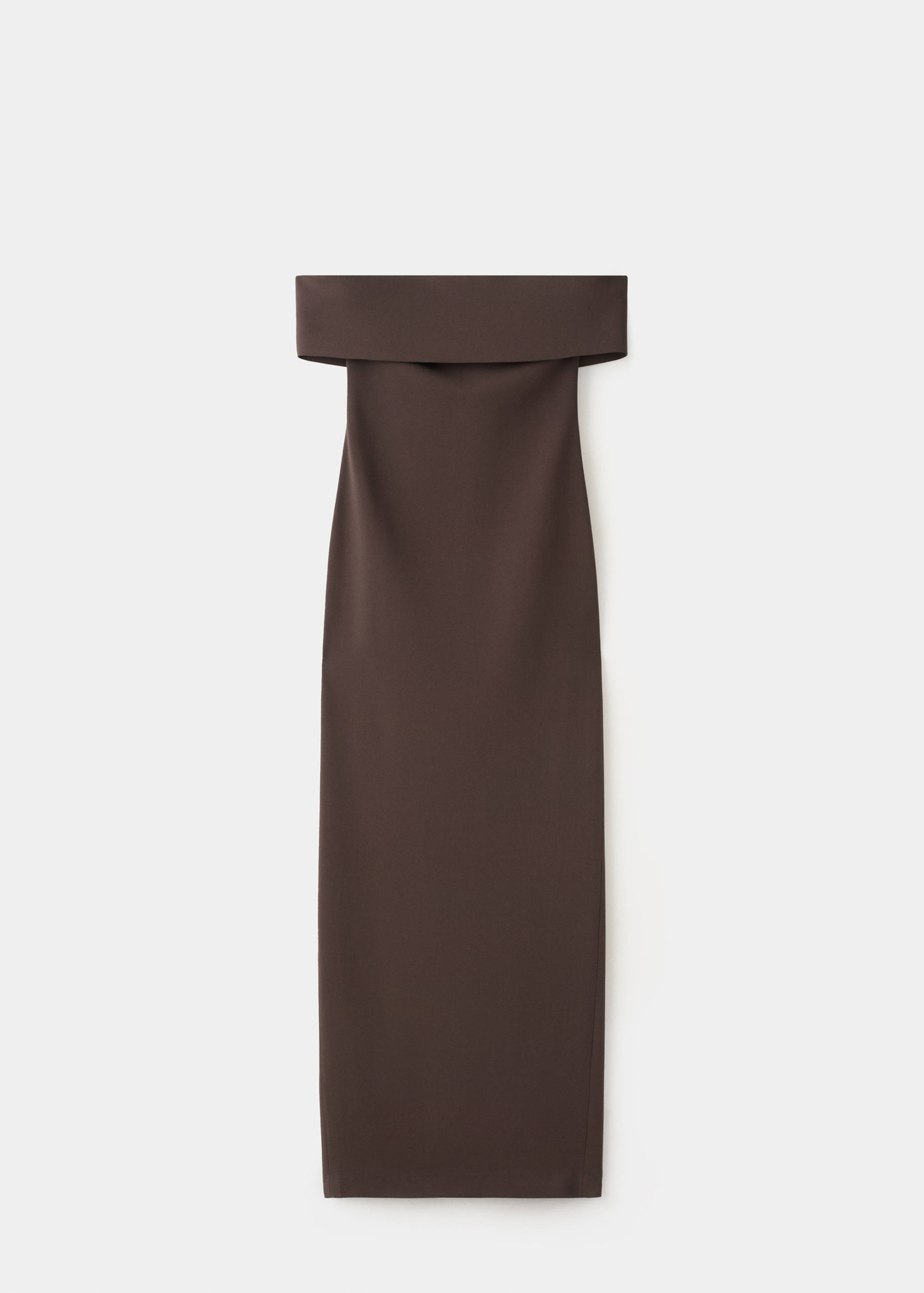 Off-shoulder jurk met splitdetail - Artikel zonder model