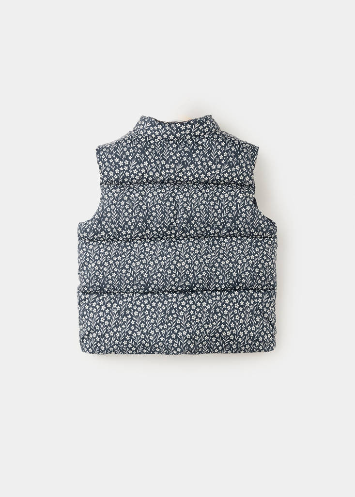 Reversible quilted gilet — Navy