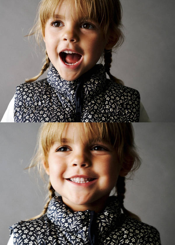 Reversible quilted gilet — Navy