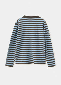 Striped fine knit sweater — Chocolate 5