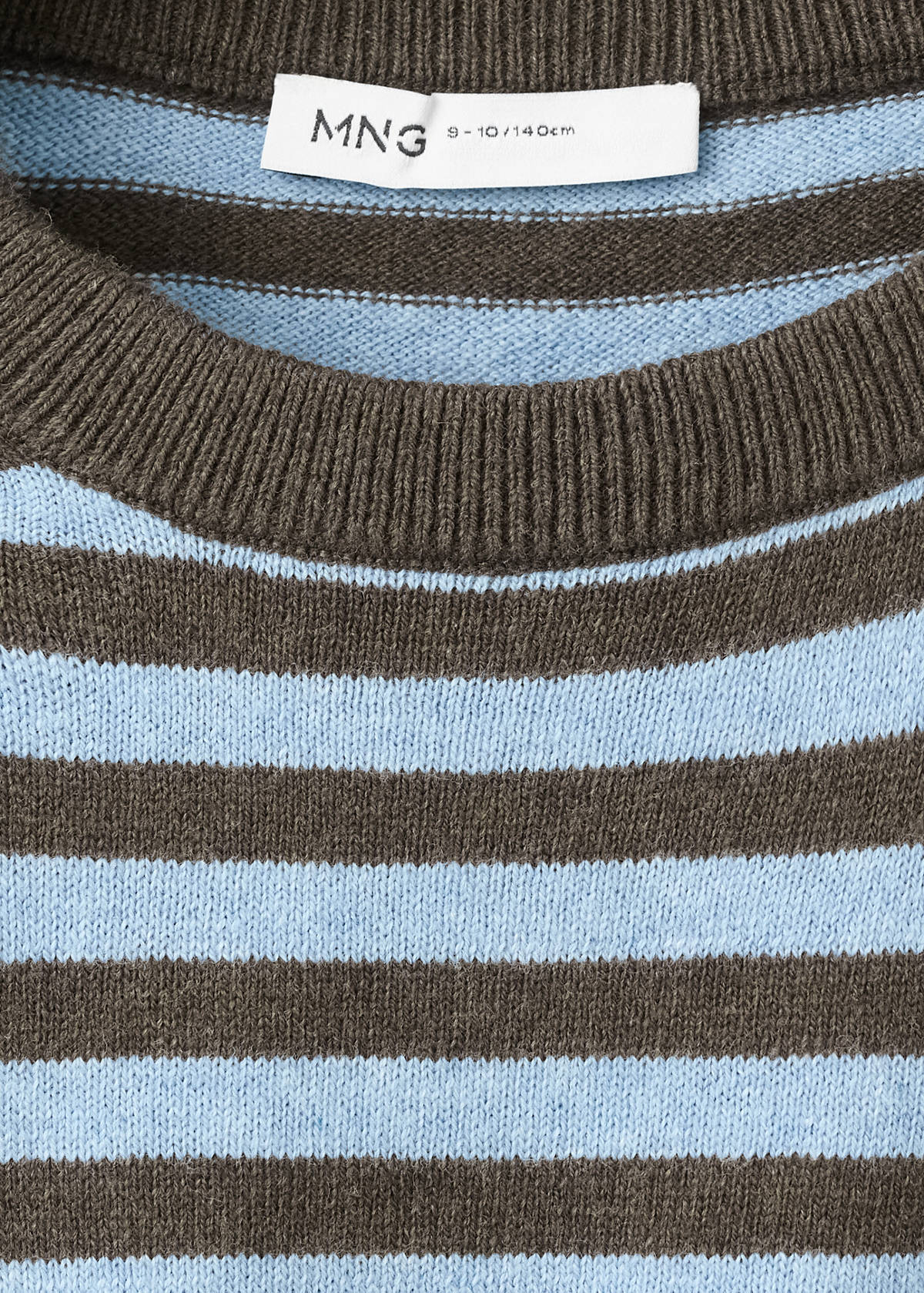 Striped fine knit sweater — Chocolate