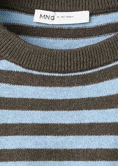 Striped fine knit sweater — Chocolate 4
