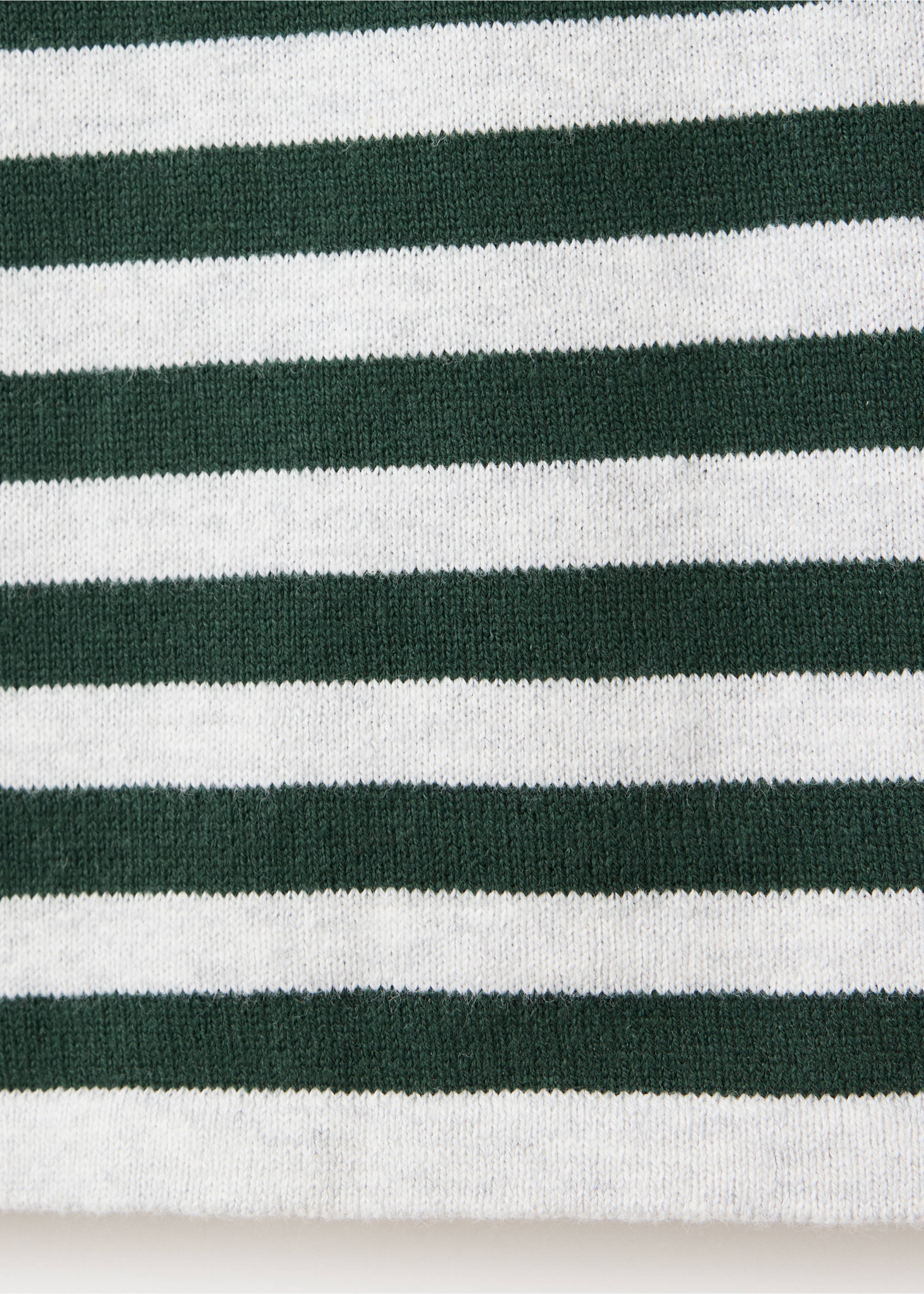 Striped fine knit sweater - Details of the article 0, Forest Green. Ref: 37044404-00.