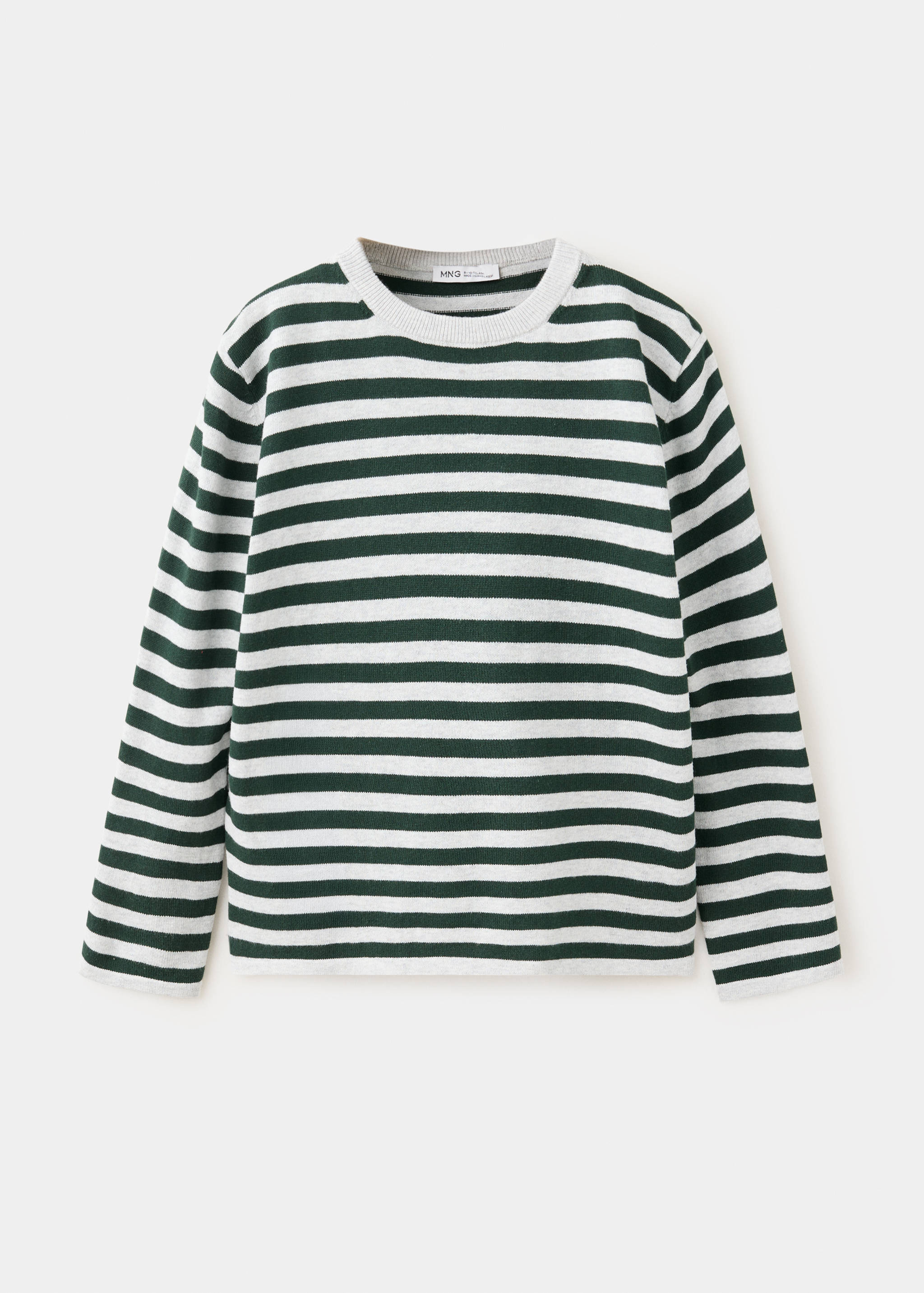 Striped fine knit sweater - Article without model