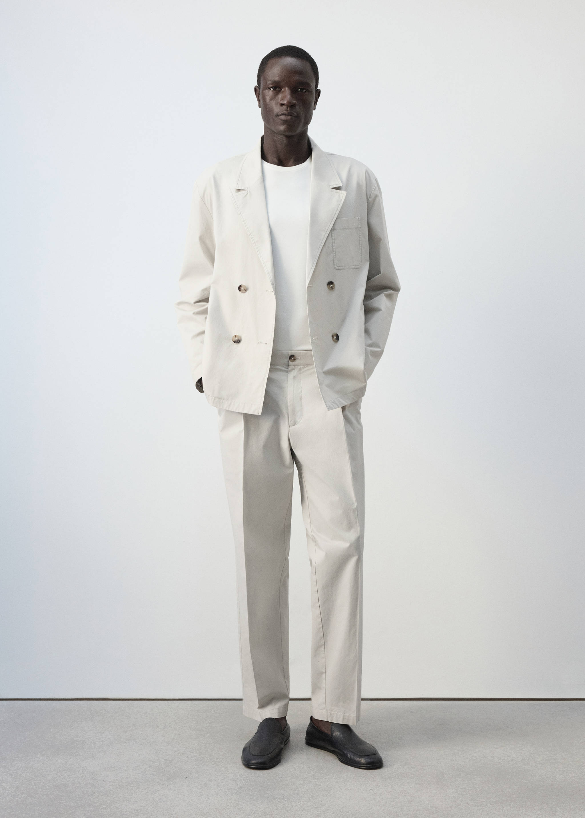 100% cotton relaxed fit trousers - Overzichtstekening