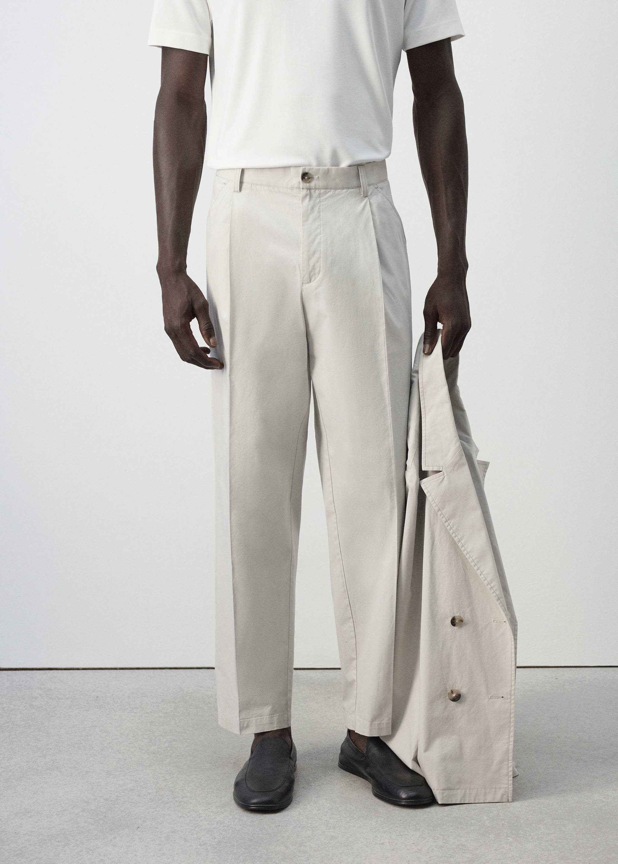 100% cotton relaxed fit trousers - Middenvlak