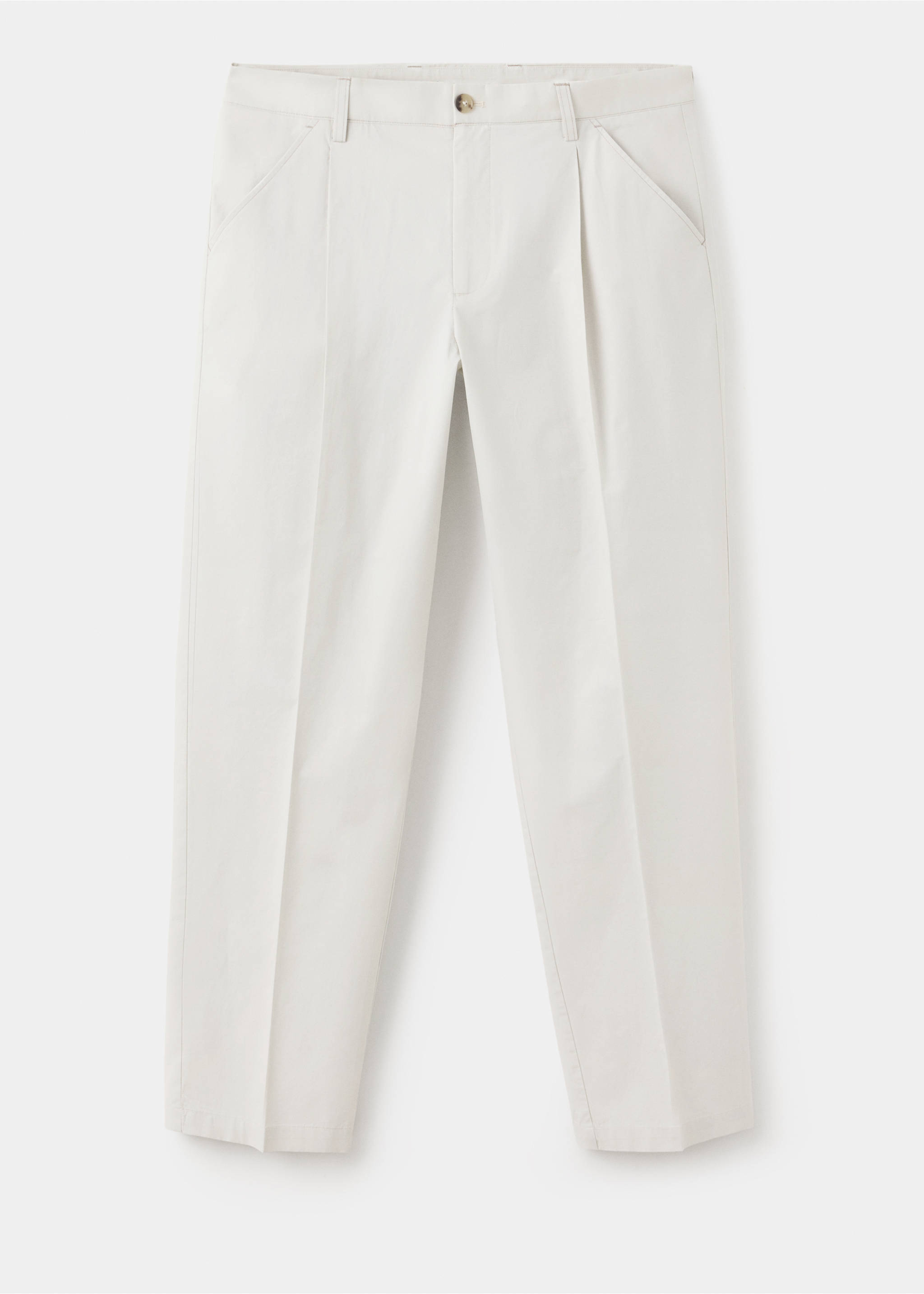 100% cotton relaxed fit trousers - Artikel zonder model, IJsgrijs. Ref: 37044406-00.